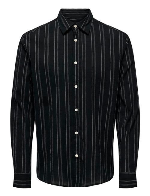 ONLY & SONS Onssweet Rlx Ls Striped Shirt ONLY & SONS Black