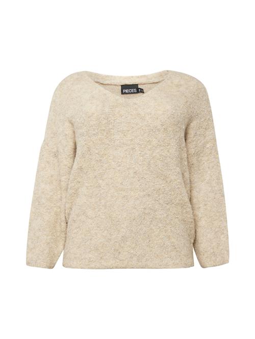 PIECES Curve Pullover 'FIKA'  beige