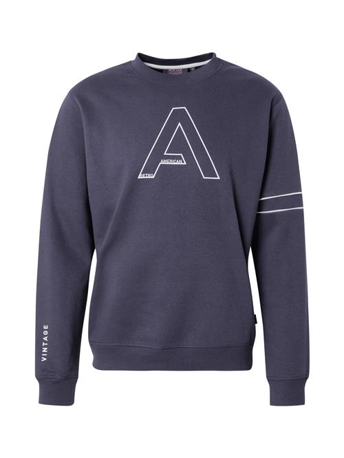 Se INDICODE JEANS Sweatshirt 'Lodriano'  navy / hvid ved About You