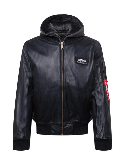 ALPHA INDUSTRIES Overgangsjakke 'MA-1 D'  sort / hvid