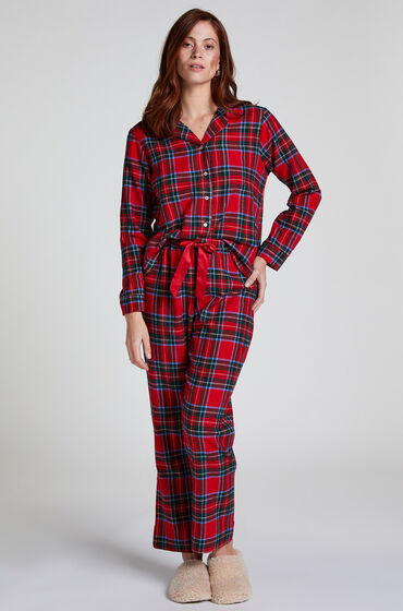 Hunkemöller Pyjamassæt Flannel rød