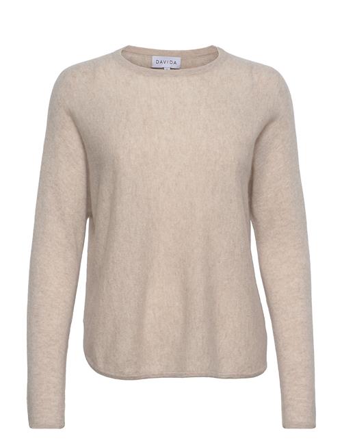 Se Davida Cashmere Curved Sweater Davida Cashmere Beige ved Booztlet