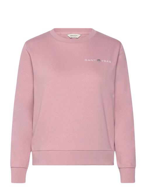 GANT Reg Printed Graphic C-Neck GANT Pink