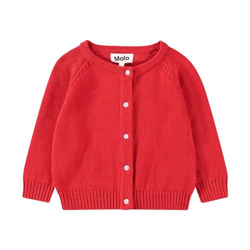 Se Molo Bobi Cardigan Adrenaline Rush | Rød | 62 cm ved Babyshop