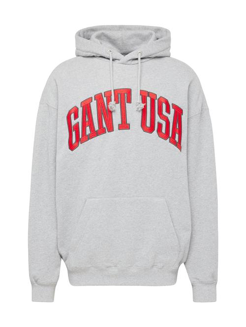 GANT Sweatshirt  grå-meleret / brandrød / sort