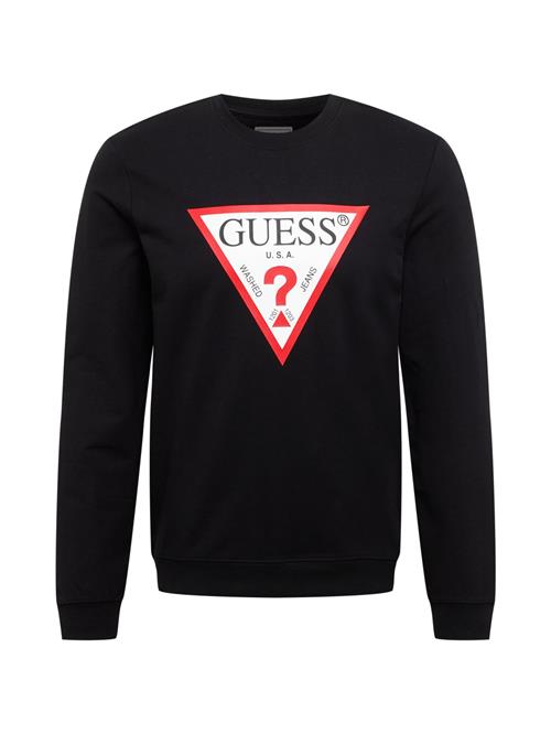 Se GUESS Sweatshirt 'Audley'  rød / sort / hvid ved About You