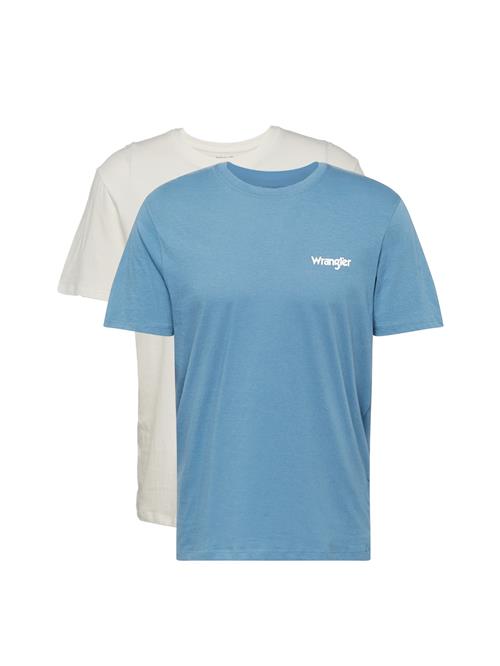 WRANGLER Bluser & t-shirts 'Sign Off'  røgblå / hvid