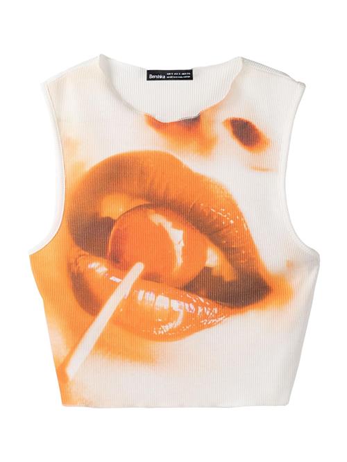 Se Bershka Overdel  creme / choko / orange ved About You