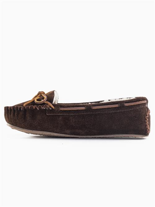 Minnetonka Hjemmesko 'Cally'  cognac / lysebrun