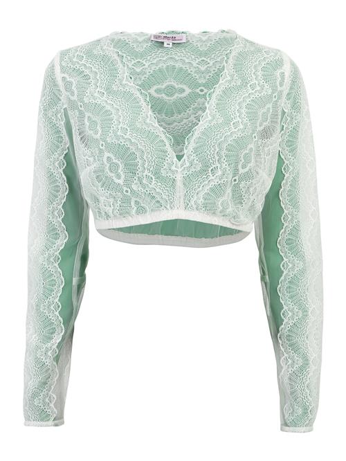 Se MARJO Bluse 'Karina'  grøn / offwhite ved About You