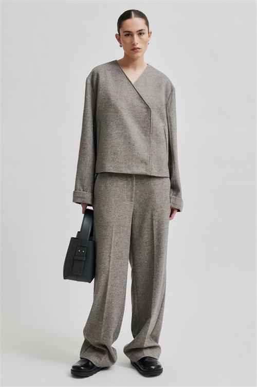 Se Second Female Levi Wool Trousers Kvinde Volcanic Ash Bukser Str XS - hos Magasin ved Magasin