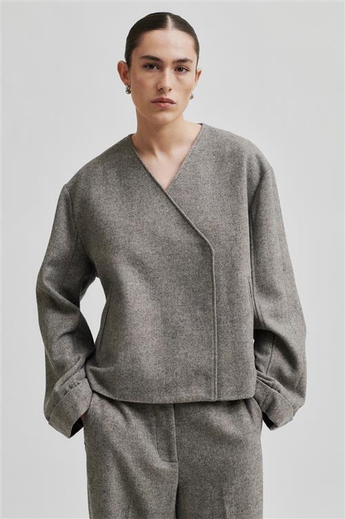 Second Female Levi Wool Blazer Kvinde Volcanic Ash Blazere Str XS - hos Magasin