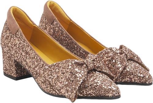 ANGULUS Sløjfepump i Funklende Glitter Kvinde 3297/3232 Clay Glitter/clay Pumps & Stiletter Str 41 - hos Magasin