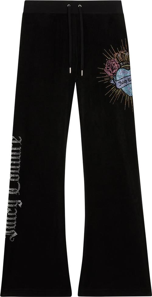 Juicy Couture Sacred Heart Layla Trackpants Kvinde Black Bukser Str L - Velour hos Magasin