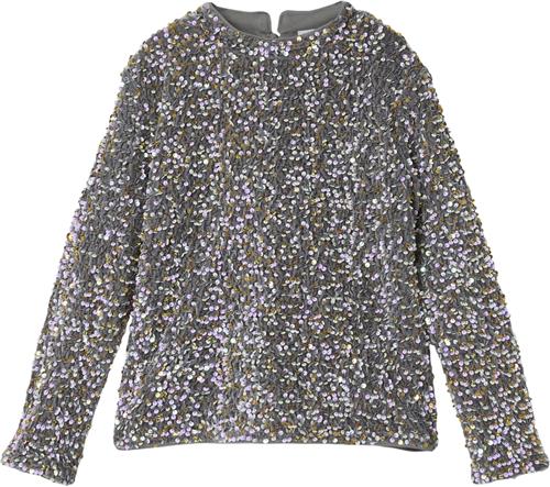 Se Name It Nkfrunica LS TOP RT Str 134/140 - Granite Grey/gold And White Bluser hos Magasin ved Magasin