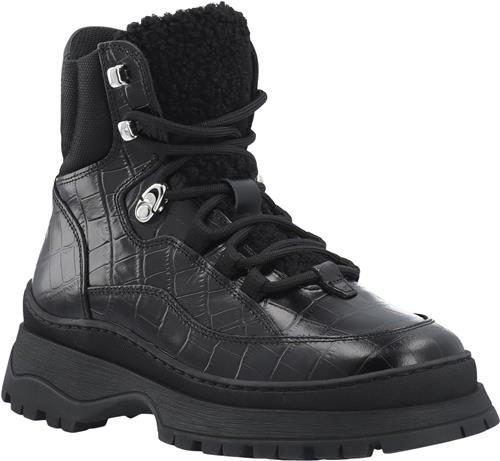 Bianco Unao City Hiker Boot #C Kvinde Black Croco Vinterstøvler Str 42 - hos Magasin