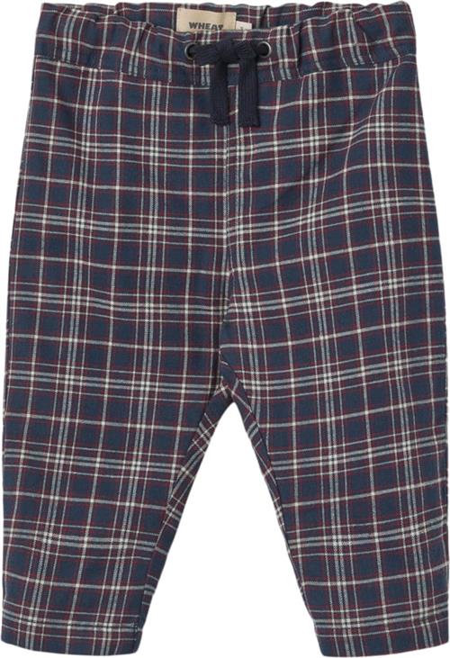 Se Wheat Kjole Elvira Str 80/12m - Navy Check Bukser Bomuld hos Magasin ved Magasin