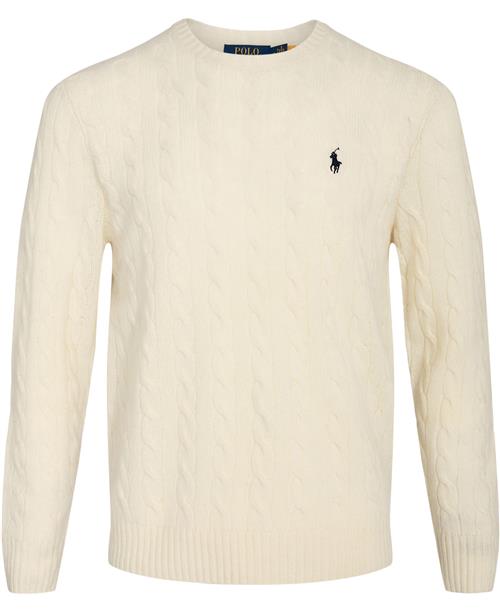 Se Polo Ralph Lauren 2/15 Wool/cash Rwslsl-plo Mand Andover Cream Sweaters Str XL - Uld hos Magasin ved Magasin