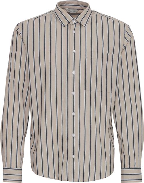 Casual Friday Cfalvin LS Dobby Striped Shirt Kvinde Silver Mink Skjorter Relaxed Fit Str XL - hos Magasin