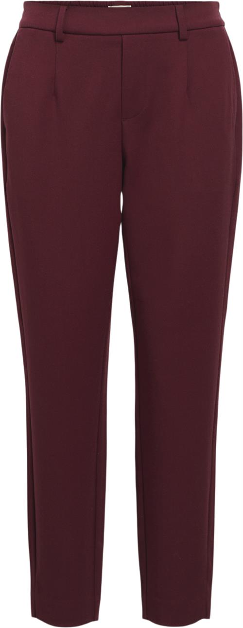 Object Objlisa Slim Pant Noos Kvinde Cabernet/col Bukser Straight Fit Str 38 - hos Magasin