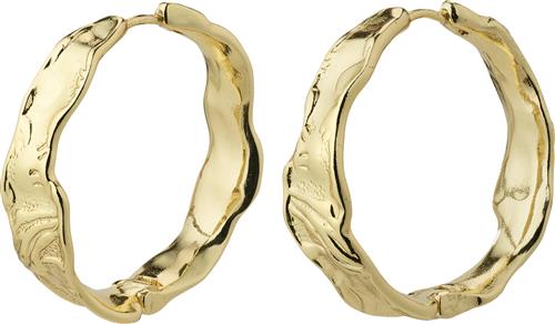 Pilgrim Julita Recycled Hoop Earrings Goldplated one size - Creoler hos Magasin