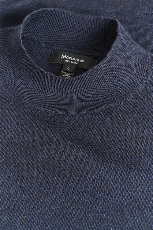 Matinique Maturtle Mand Dark Navy Melange Sweaters Regular Fit Str XXL - hos Magasin