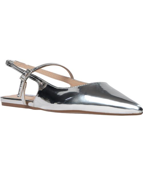 Se Steve Madden Krysten Sandal Kvinde Silver Ballerinaer Str 40 - hos Magasin ved Magasin