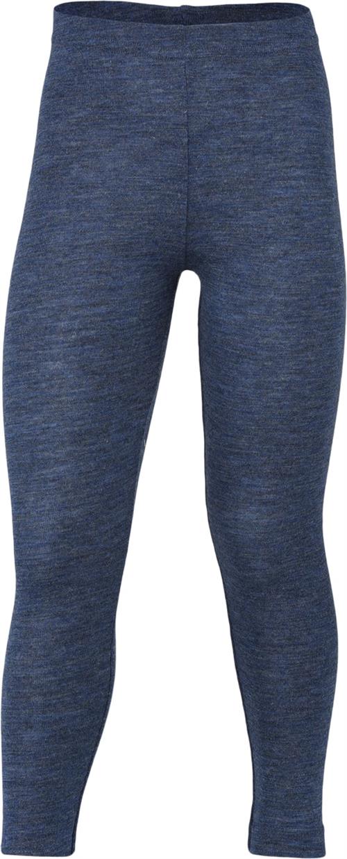 Engel Natur Children's Leggings, IVN Best Blue Mélange - 128 Str 92 - Blã¥ Meleret Leggings Uld hos Magasin