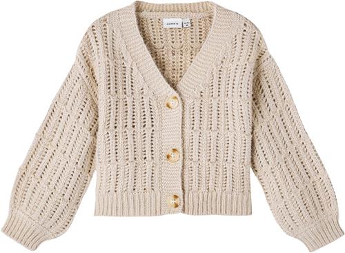 Name It Nmfofisille LS Knit Card Str 92 - Peyote Melange Cardigans hos Magasin