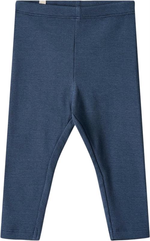 Wheat Rib Leggings Maddy Str 2 år / 92 cm - Blue Waves Leggings Bomuld hos Magasin