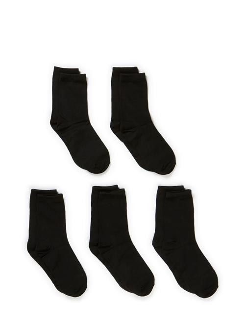 Melton 5-Pack Socks, Single Colour Melton Black