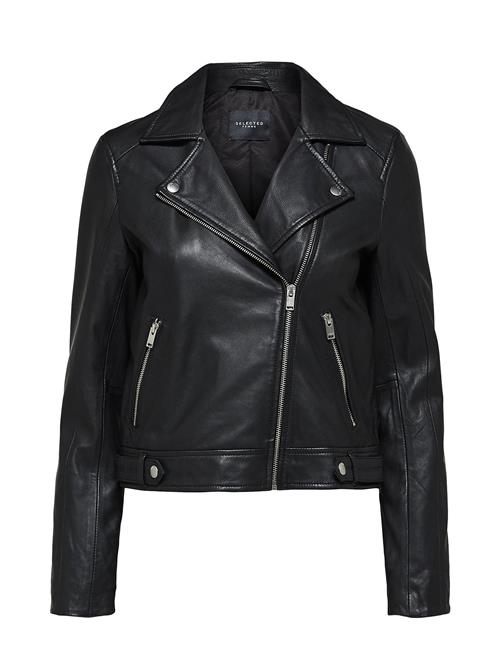 Selected Femme Slfkatie Leather Jacket B Noos Selected Femme Black