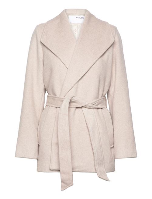 Selected Femme Slfrosa Short Wool Coat B Selected Femme Beige