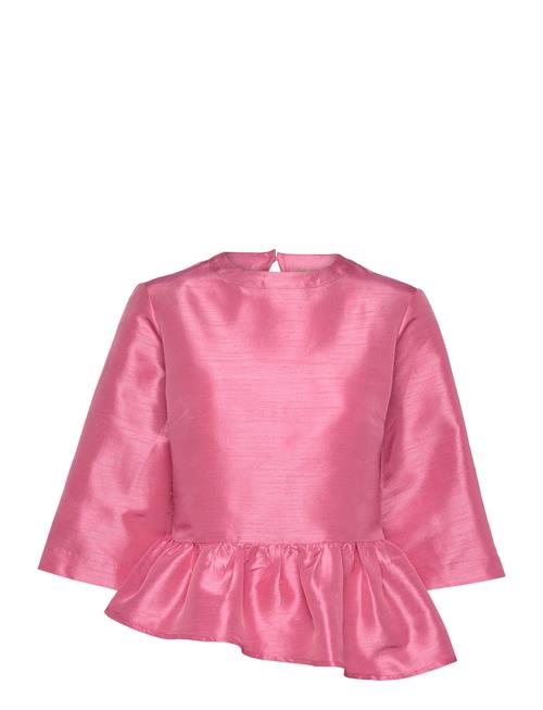 Se Stella Nova Crispy Peplum Blouse Stella Nova Pink ved Booztlet