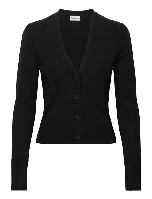 Calvin Klein Merino Wool V-Neck Cardigan Calvin Klein Black