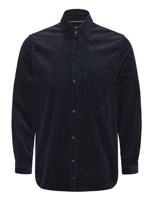 Scotch & Soda Solid Corduroy Shirt Scotch & Soda Navy