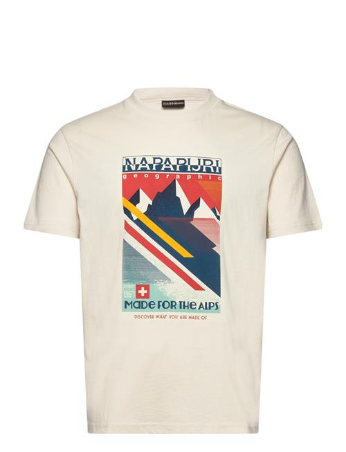 Napapijri Portalet Short Sleeve T-Shirt Napapijri Cream