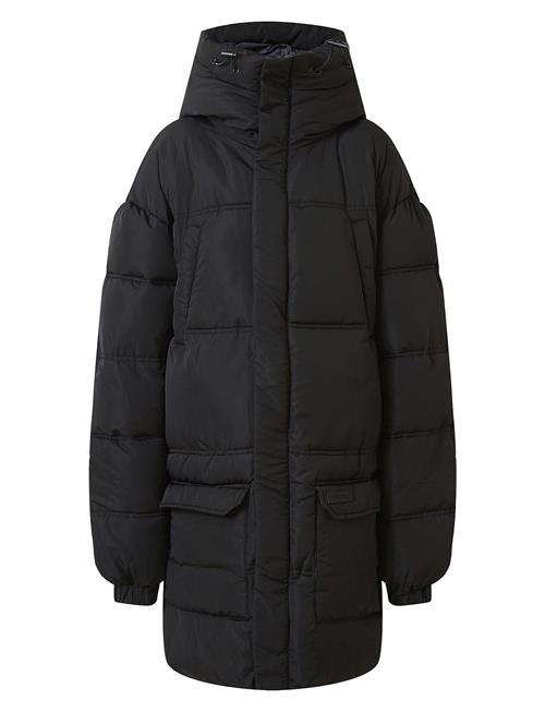 Long Puffer Jacket With Hood SIXTH JUNE Black