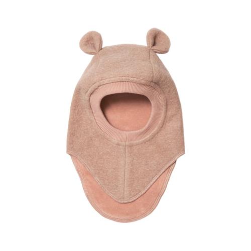 Huttelihut Balaclava Ears Wool Rose Melange | Lyserød | 12-24 months