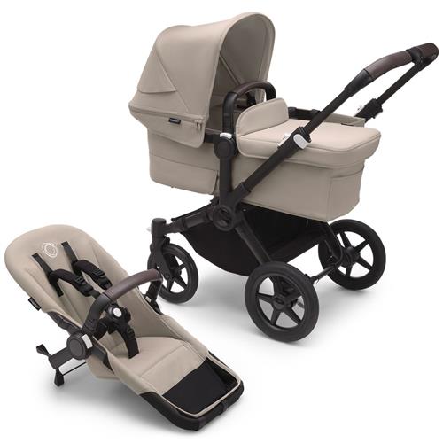 Bugaboo Donkey 5 Mono Komplet Klapvogn Black/Desert Taupe | Beige | 0-3