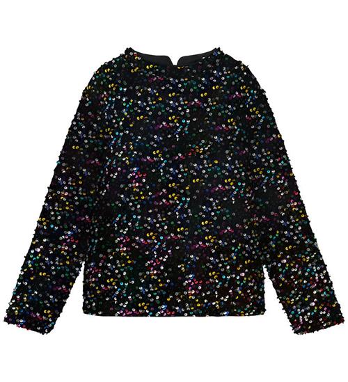 Se Name It Bluse - NkfRunica - Black/Multi m. Palietter ved KidsWorld