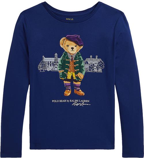 Se Polo Ralph Lauren Bluse - BlÃ¥ m. Bamse ved KidsWorld