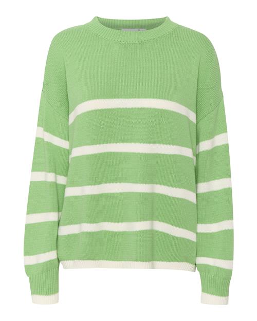 Se SAINT TROPEZ Pullover 'Terna'  kiwi / hvid ved About You