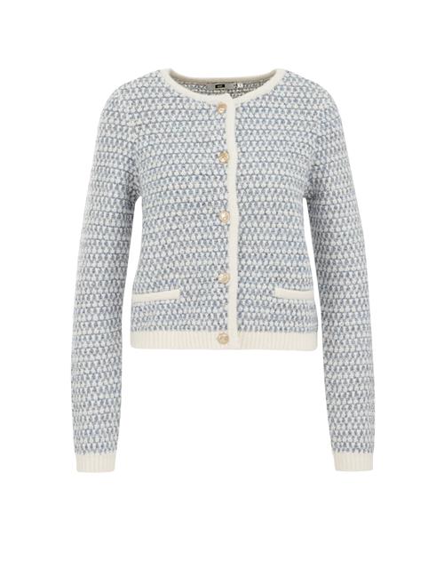 Se WE Fashion Cardigan  lyseblå / hvid ved About You