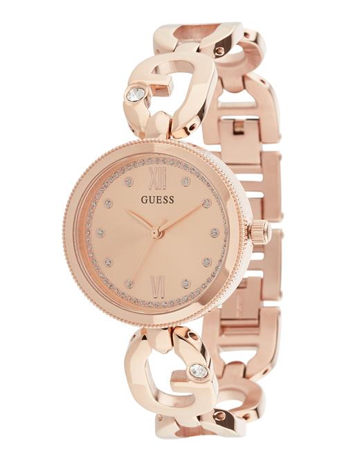 GUESS Analogt ur  rosa guld / sort / transparent