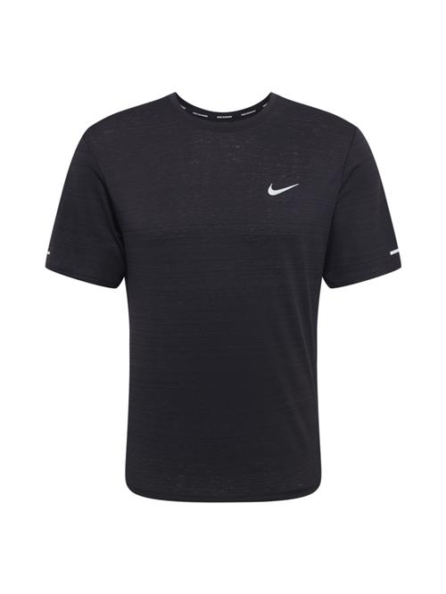 NIKE Funktionsskjorte 'Miler'  sort / hvid