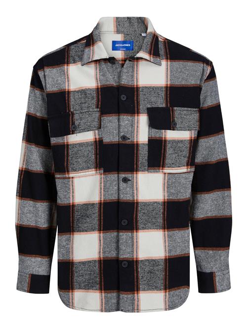 JACK & JONES Skjorte 'FRI'  orange / sort / hvid