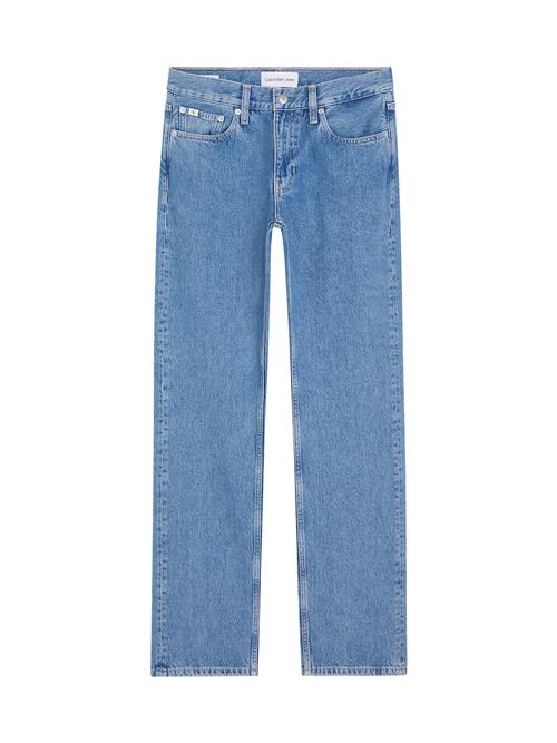 Se Calvin Klein Jeans Jeans 'LOW RISE STRAIGHT'  blå / hvid ved About You