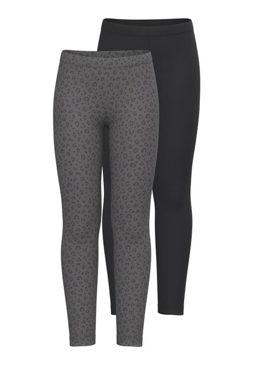 NAME IT Leggings 'Vivian'  basalgrå / sort