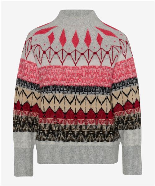 Se BRAX Pullover 'LIZ'  beige / grå-meleret / rød / sort ved About You